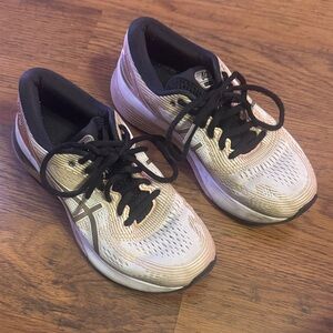 Asics Gold and Black Athletic Sneakers